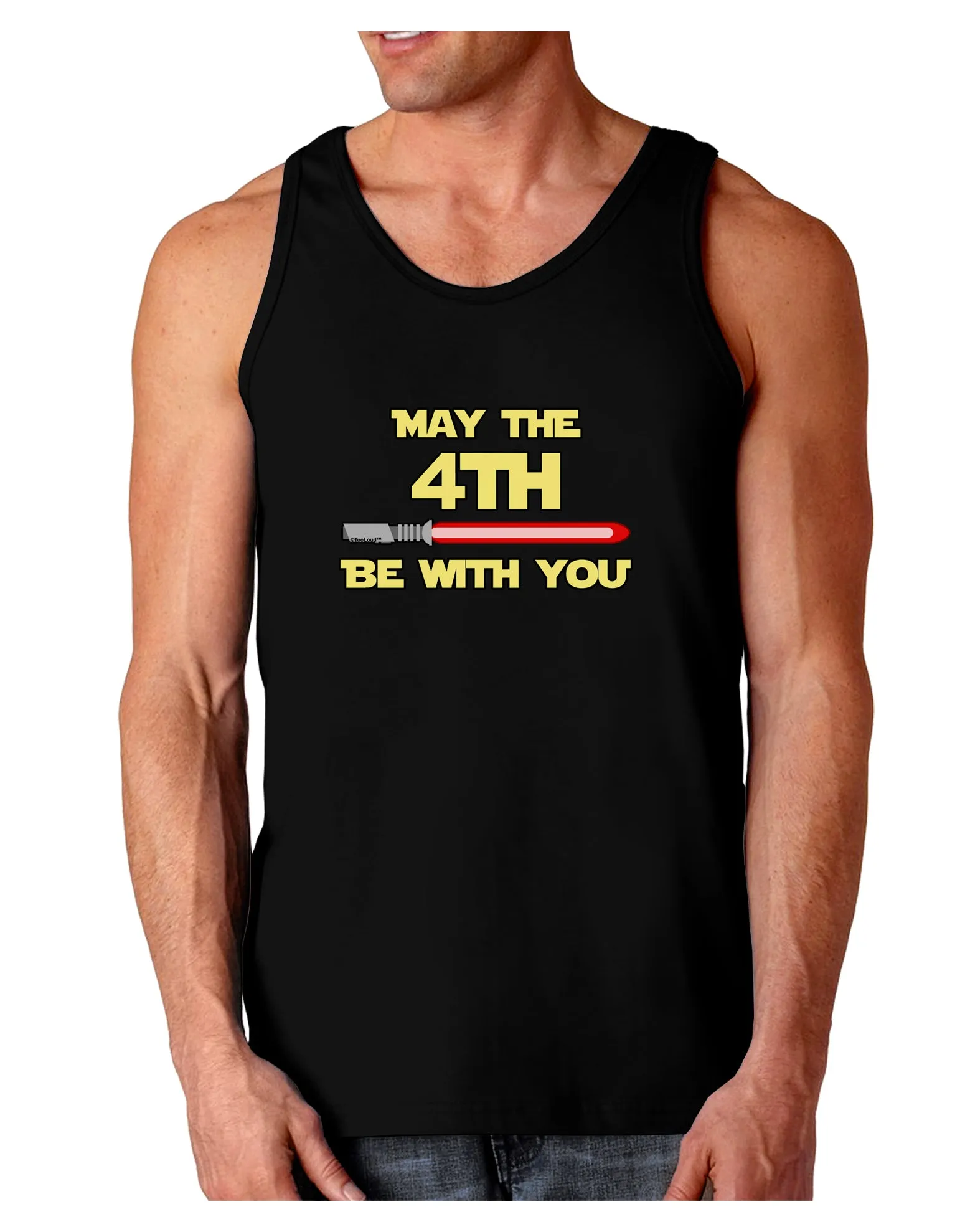 4th Be With You Beam Sword Dark Loose Tank Top