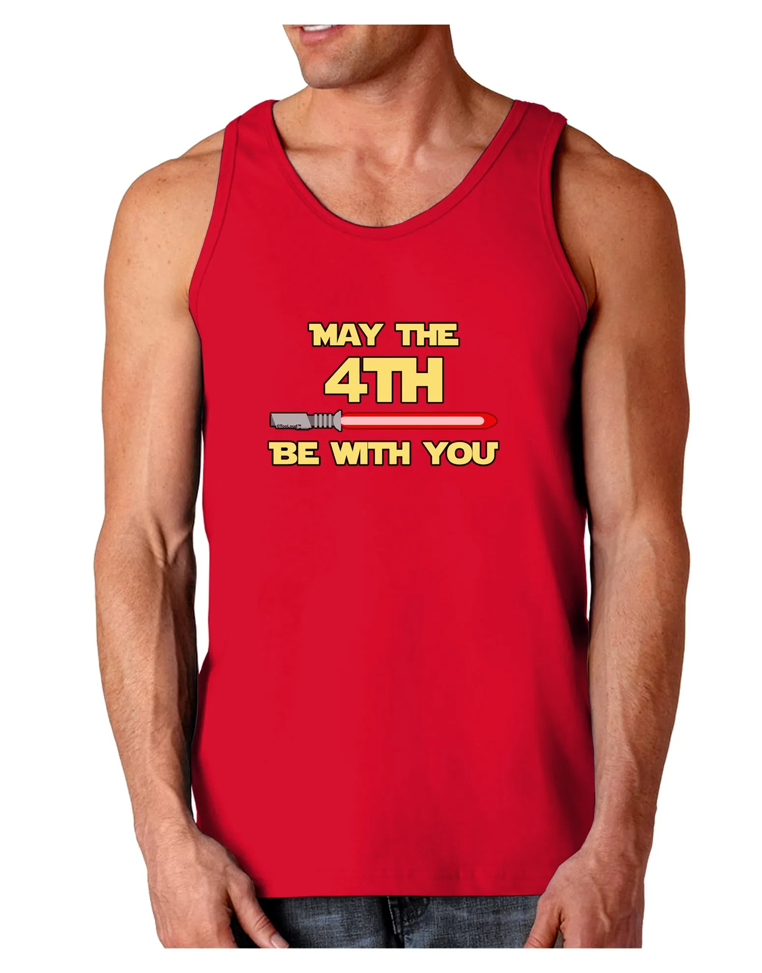 4th Be With You Beam Sword Dark Loose Tank Top