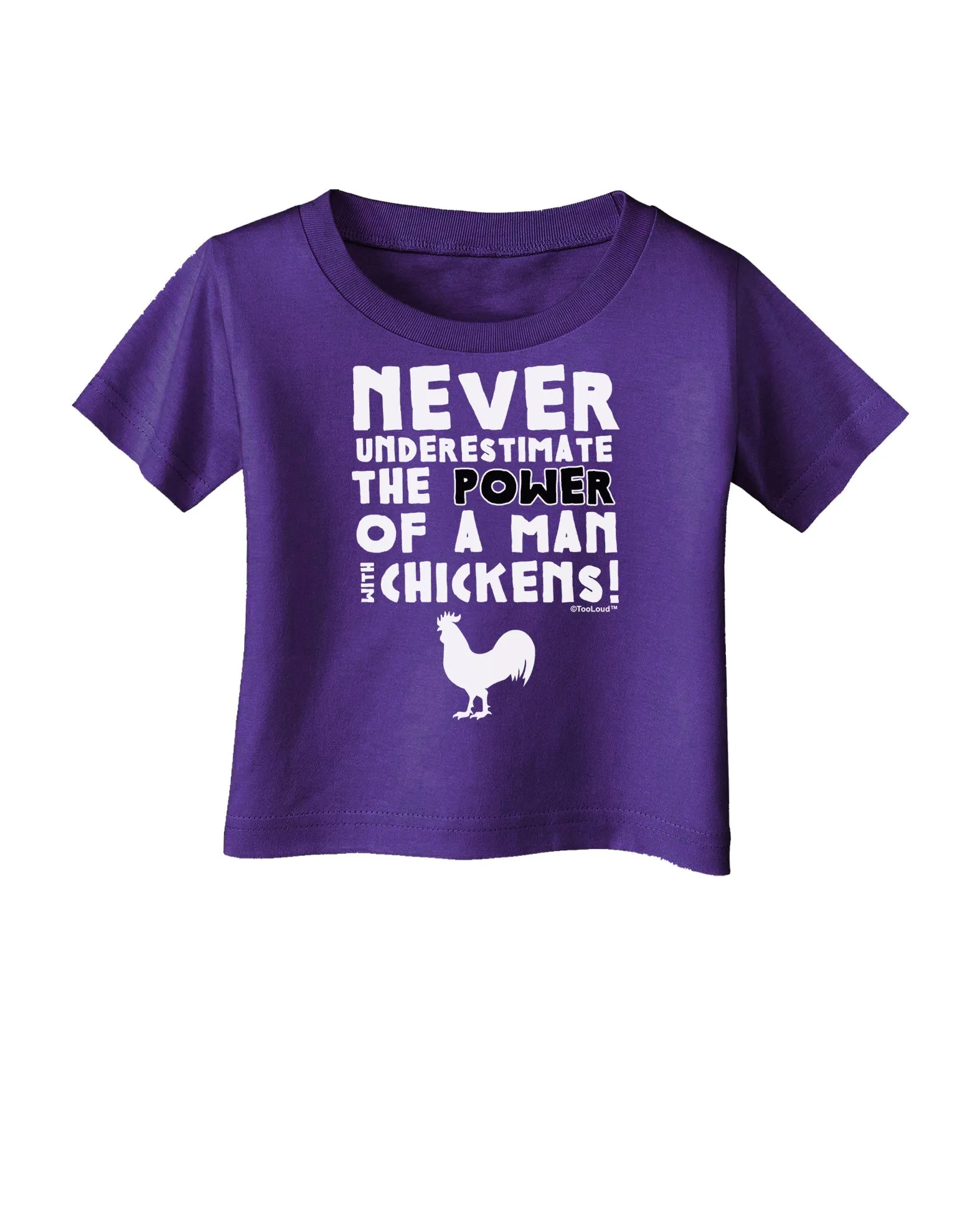 A Man With Chickens Infant T-Shirt Dark