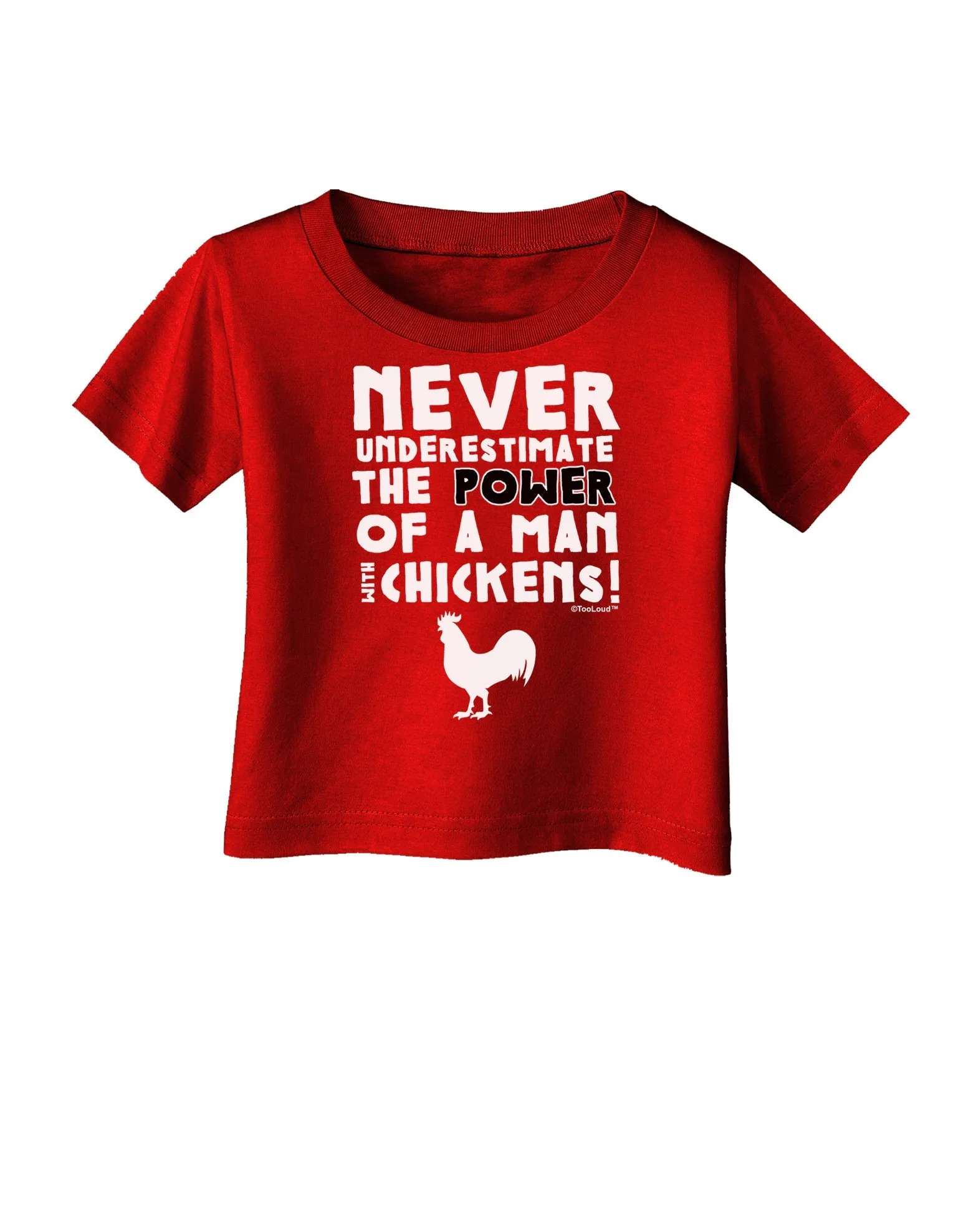 A Man With Chickens Infant T-Shirt Dark