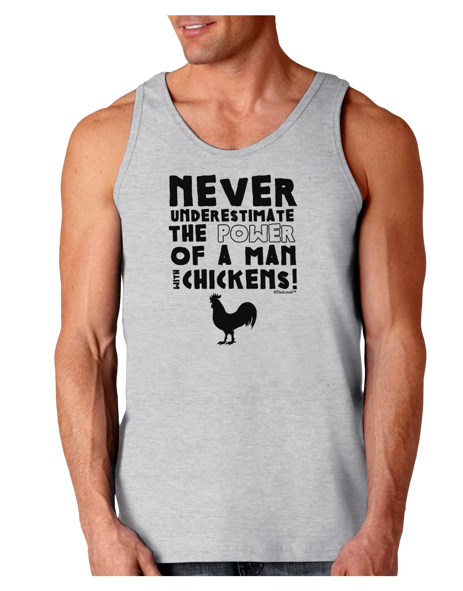 A Man With Chickens Loose Tank Top