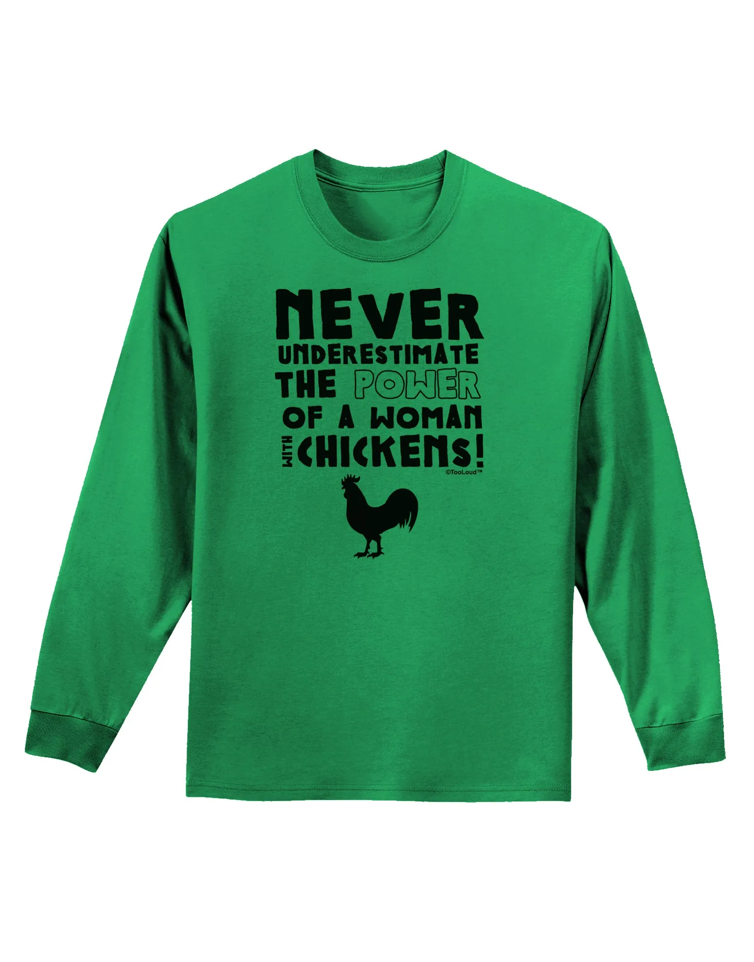 A Woman With Chickens Adult Long Sleeve Shirt
