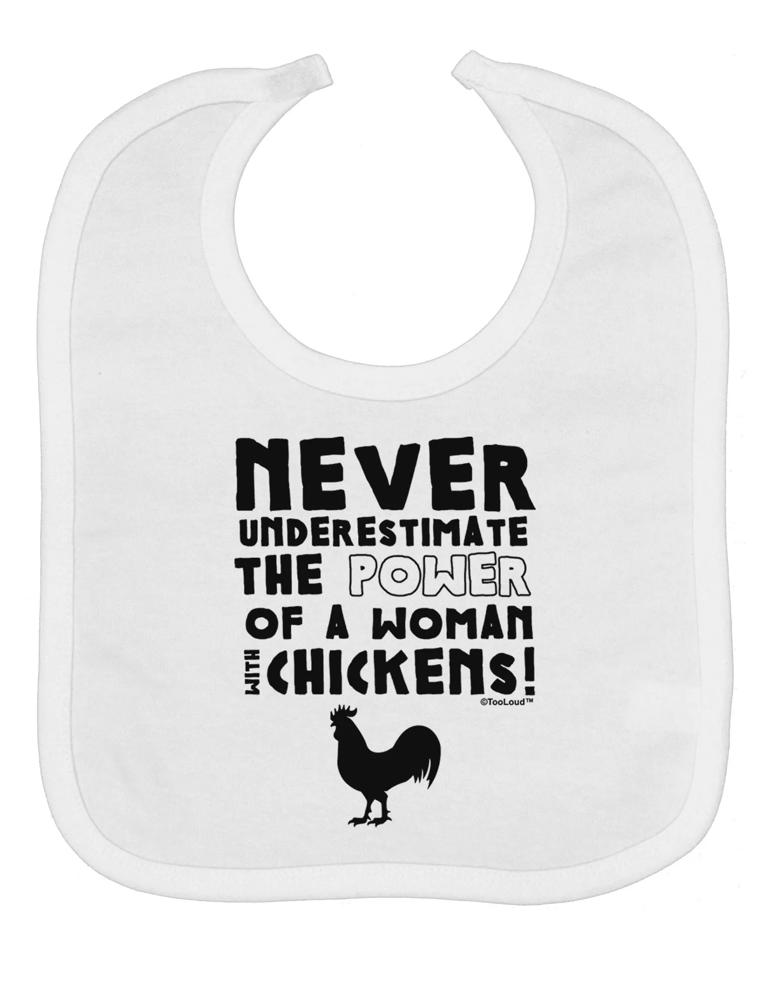 A Woman With Chickens Baby Bib