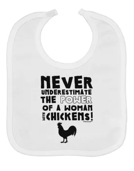 A Woman With Chickens Baby Bib