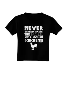 A Woman With Chickens Toddler T-Shirt Dark
