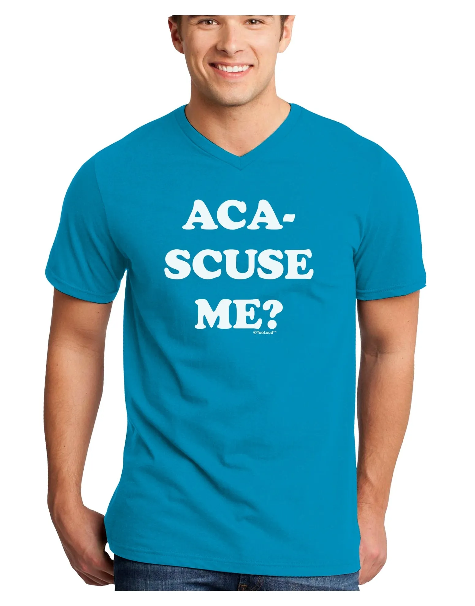Aca-Scuse Me Adult Dark V-Neck T-Shirt