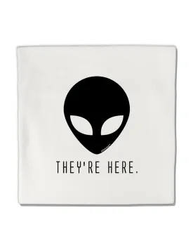 Alien They Are Here Micro Fleece 14&#x22;x14&#x22; Pillow Sham