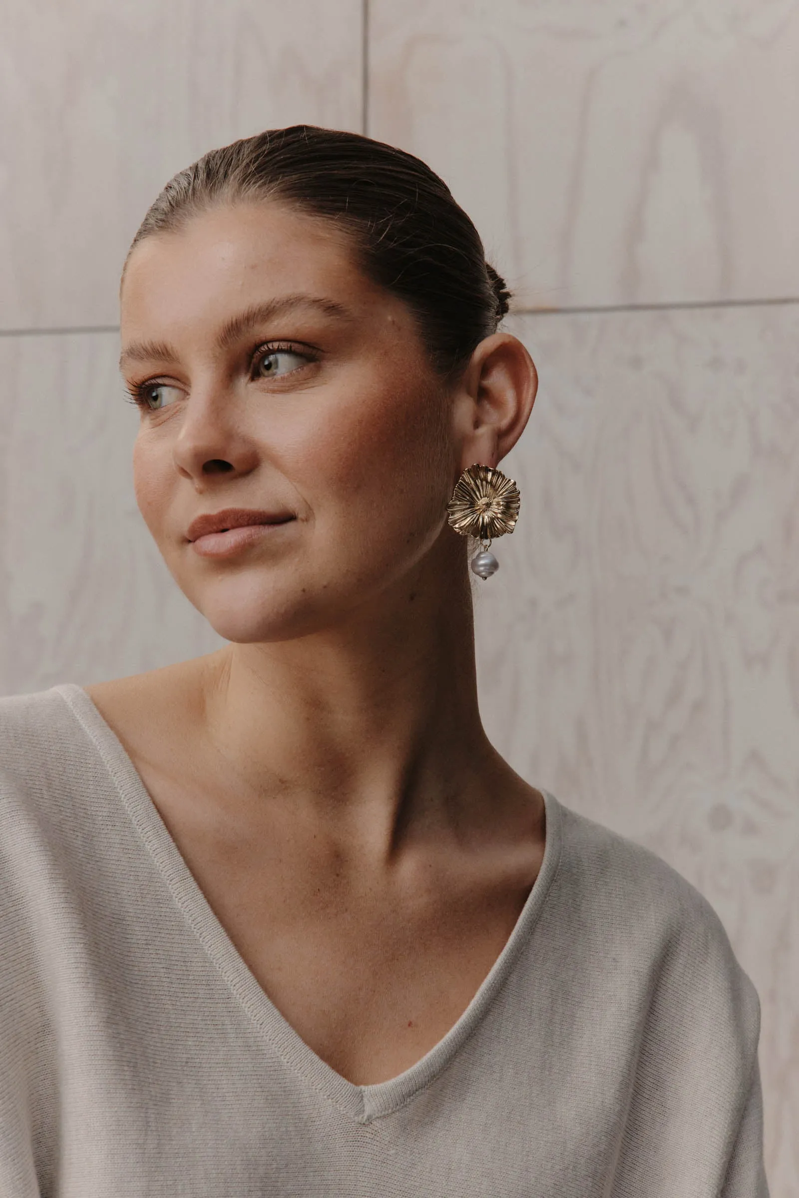 Aman Flora Earring - Gold