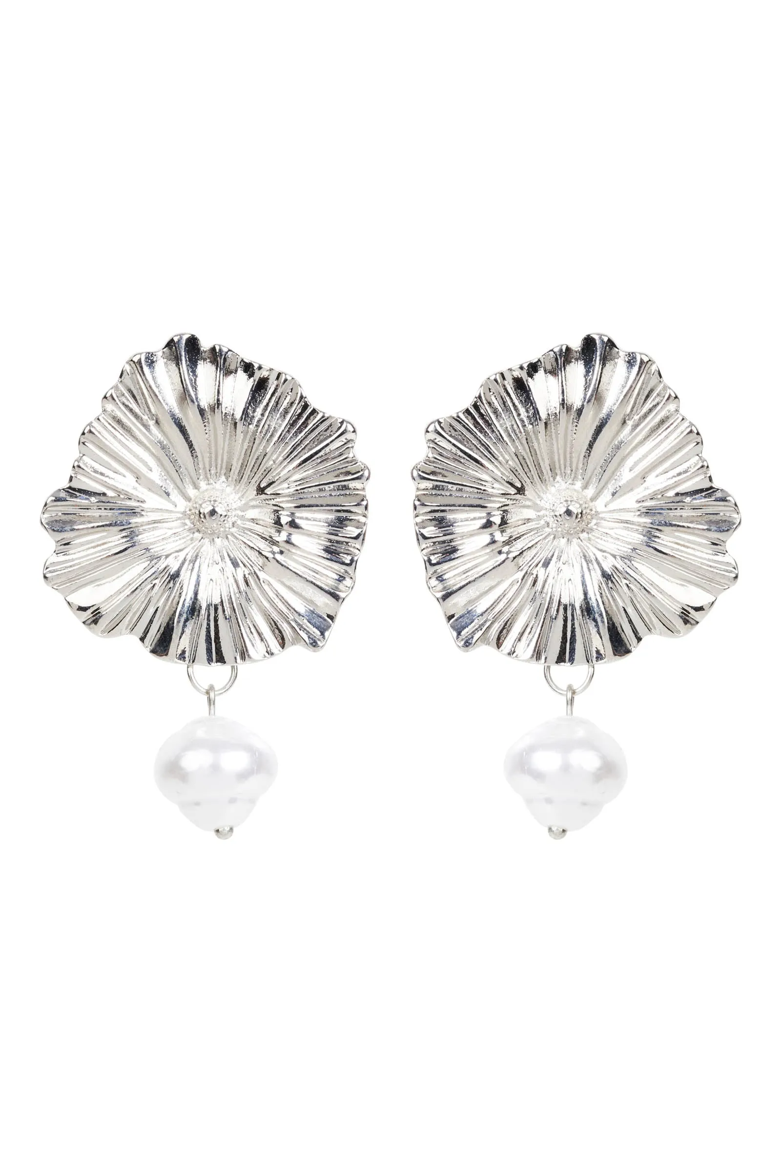 Aman Flora Earring - Silver