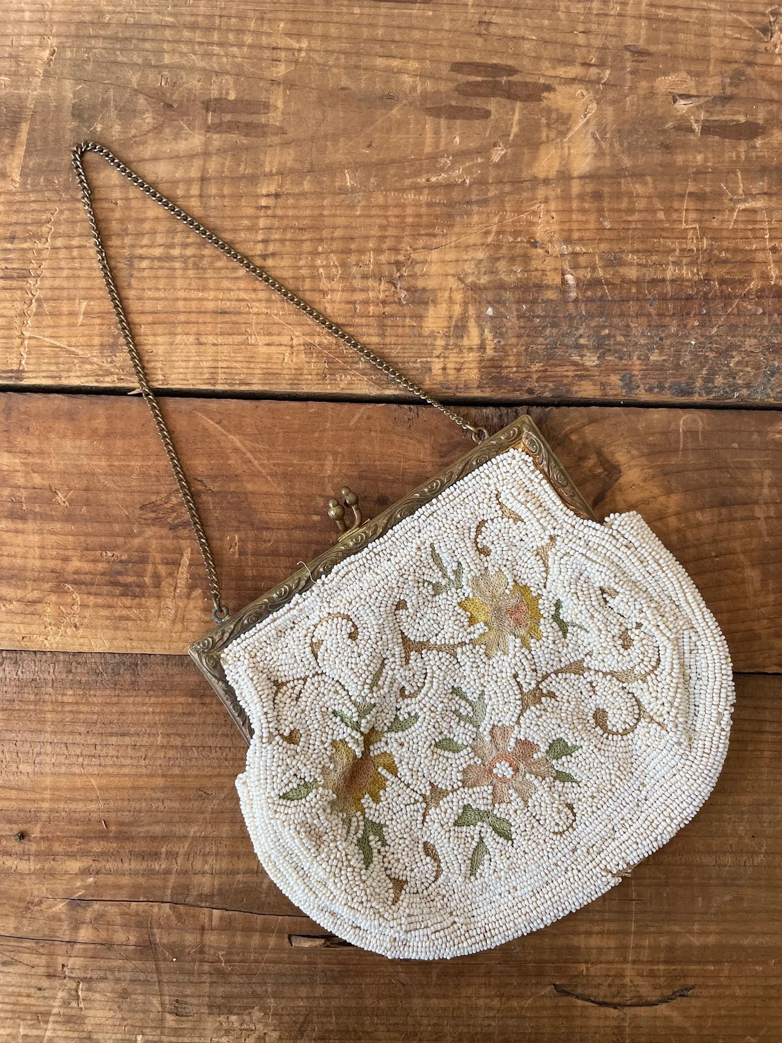 Antique Longchamp Collectible Beaded Handbag