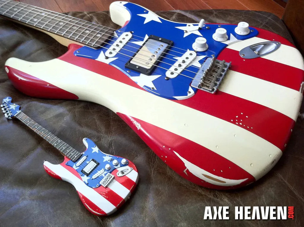 Axe Heaven Wayne Kramer Mini Stars N Stripes Flag Fender