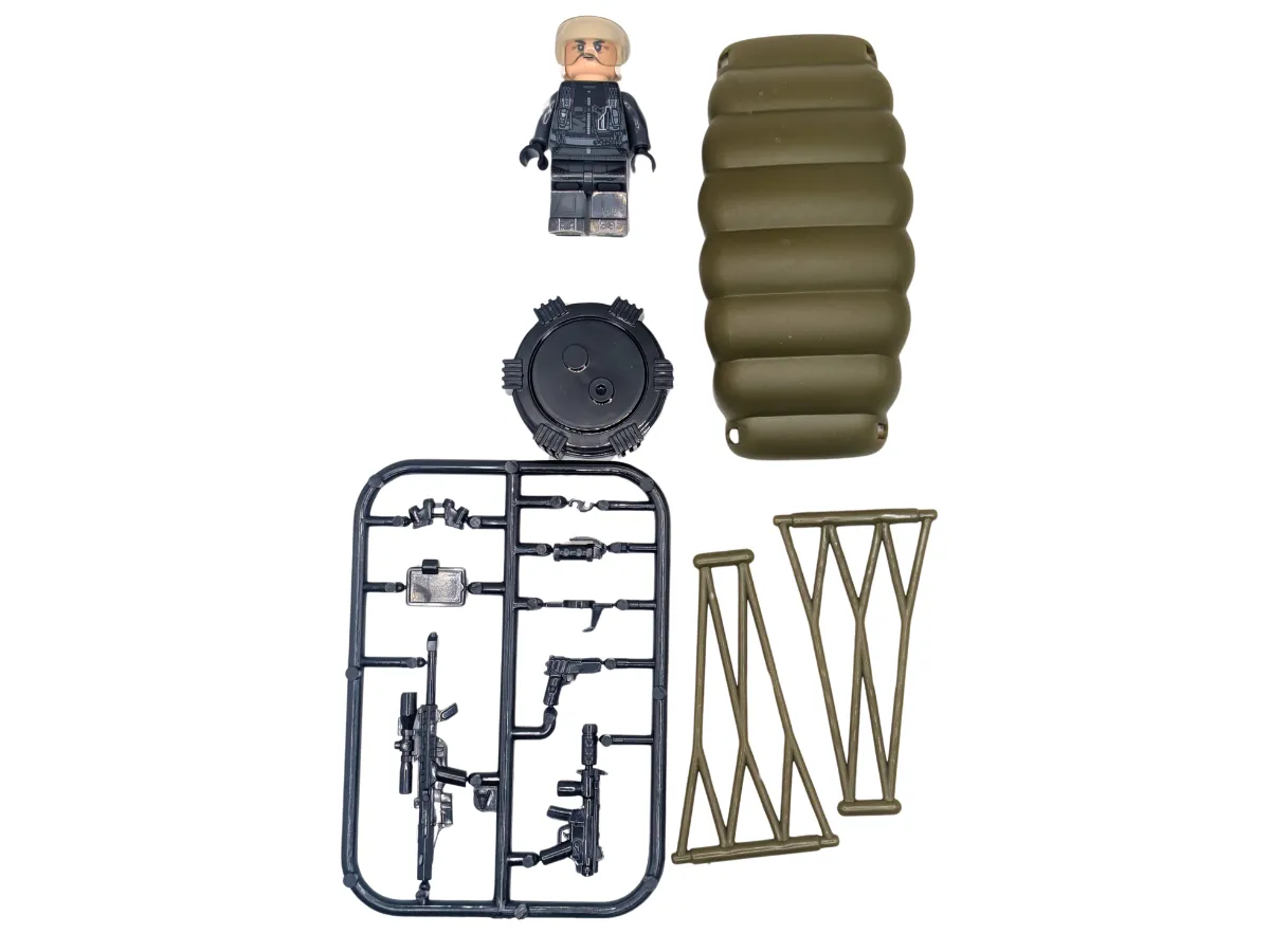 Black Ops Operator With Parachute - Mil-Blox