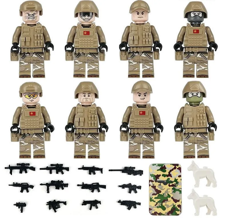 Chinese Army 8 Man Squad - Mil-Blox