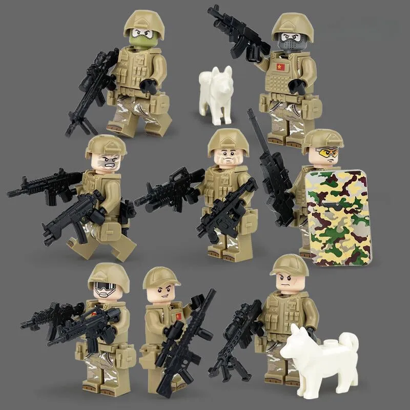 Chinese Army 8 Man Squad - Mil-Blox