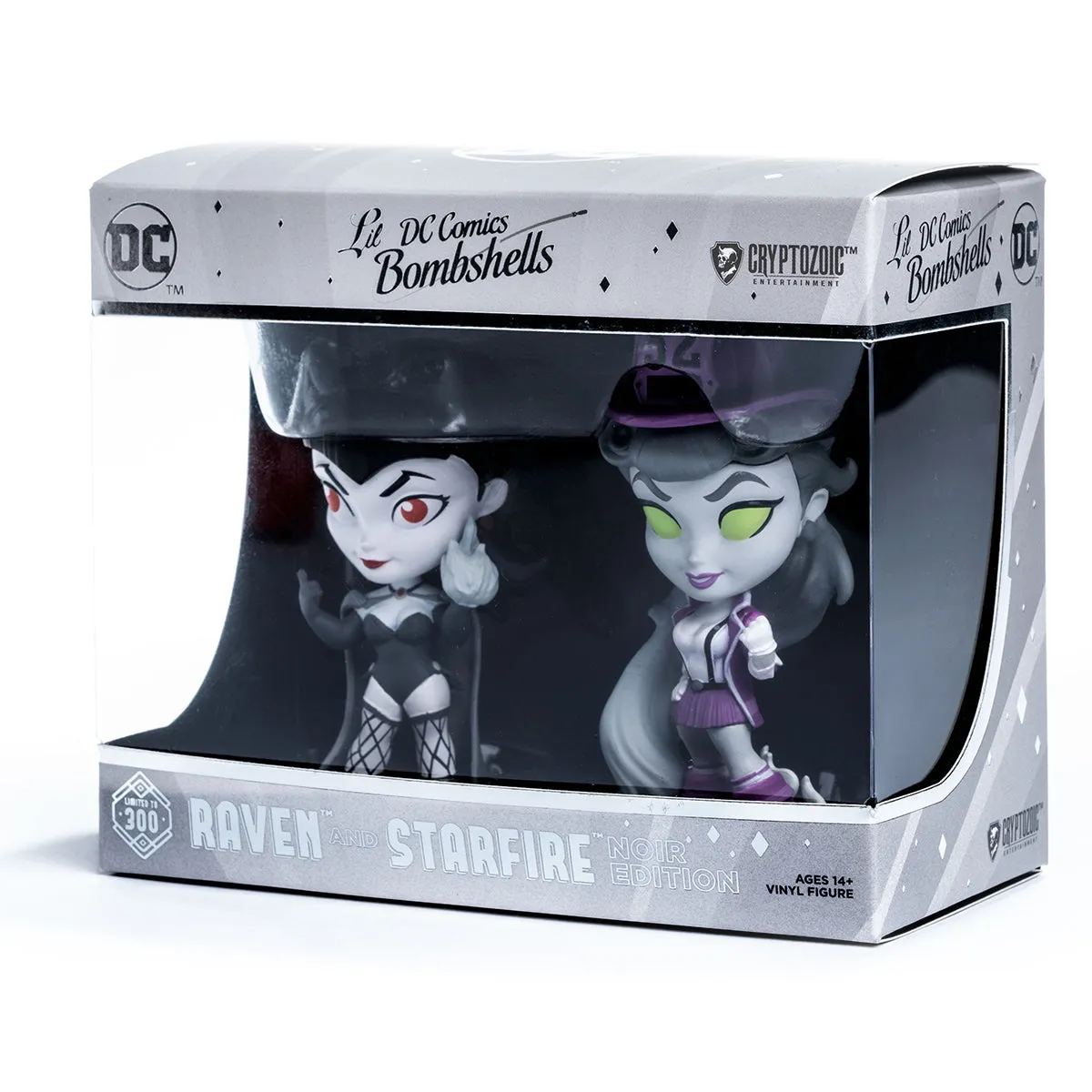 DC Lil Bombshells: Raven & Starfire Noir Edition Vinyl Figures (Comic-Con@Home Exclusive)