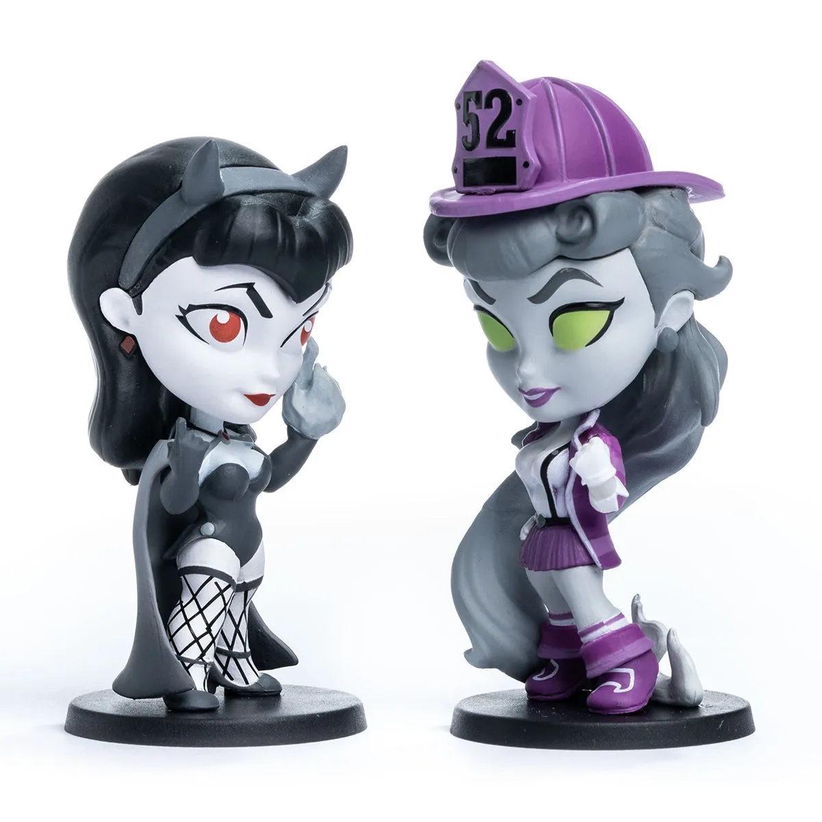 DC Lil Bombshells: Raven & Starfire Noir Edition Vinyl Figures (Comic-Con@Home Exclusive)