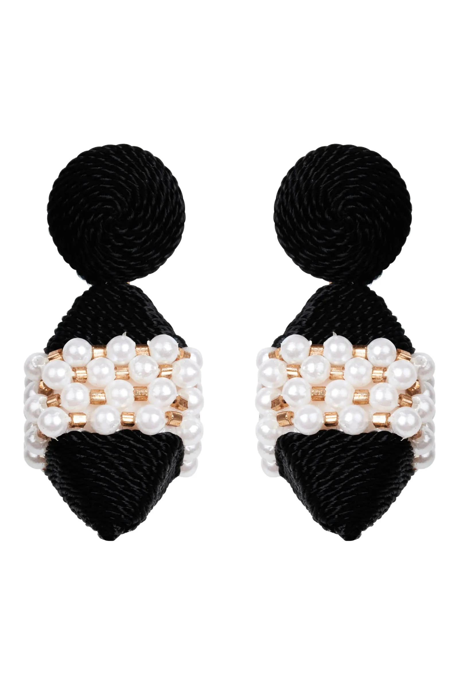 Elsie Pearl Earring - Black