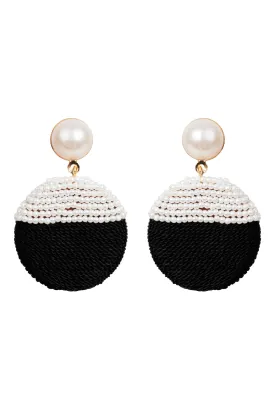 Elsie Round Earring - Black