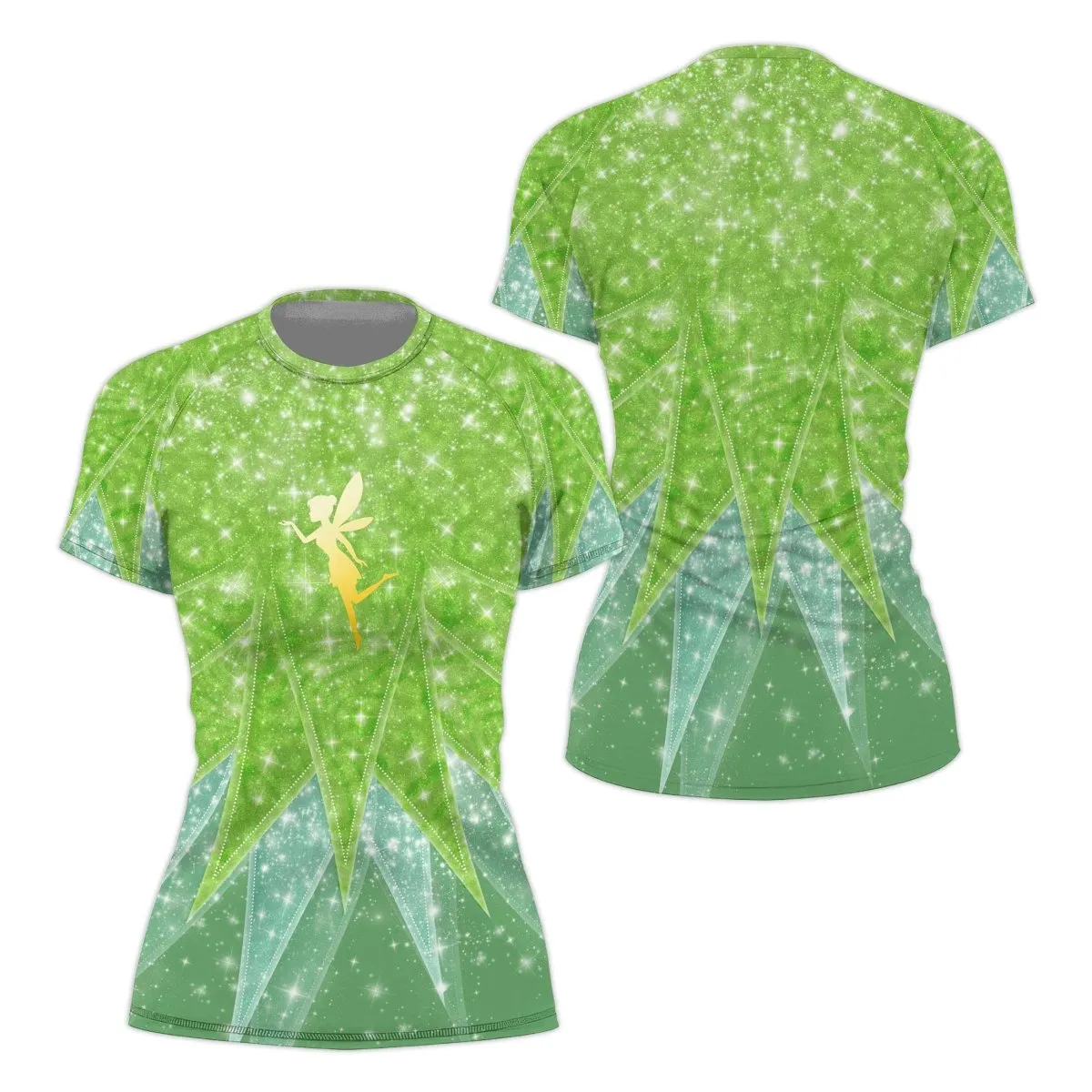 Fairy Tinker Bell Women's Short Sleeve Rash Guard