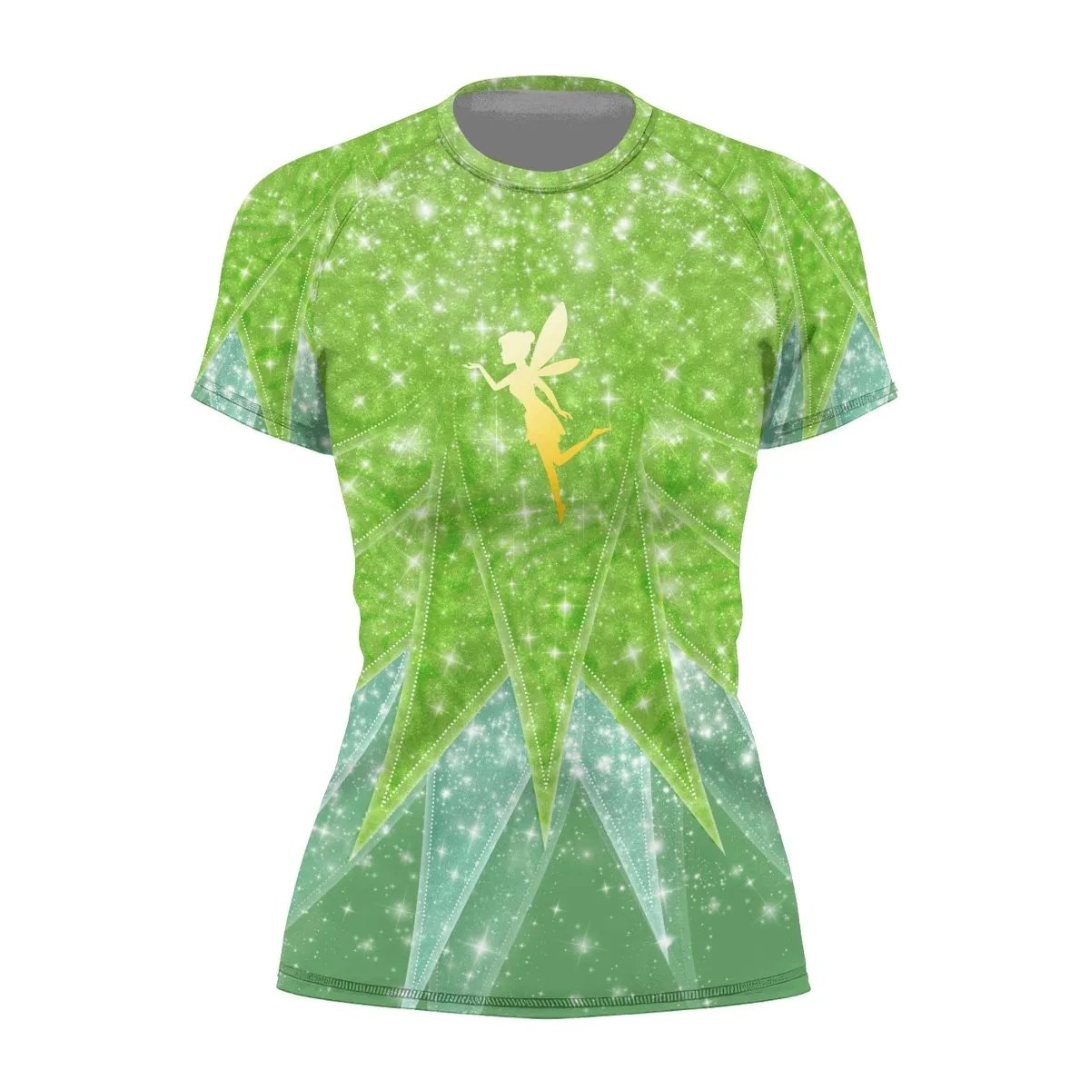 Fairy Tinker Bell Women's Short Sleeve Rash Guard