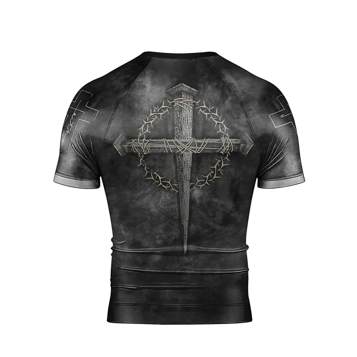 Father Man Of God Men's Short Sleeve Rash Guard