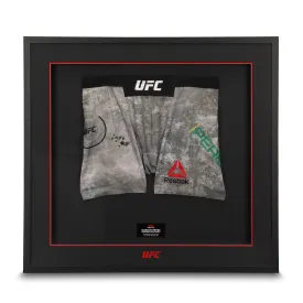 Framed Markus Perez Signed Fight Worn Shorts