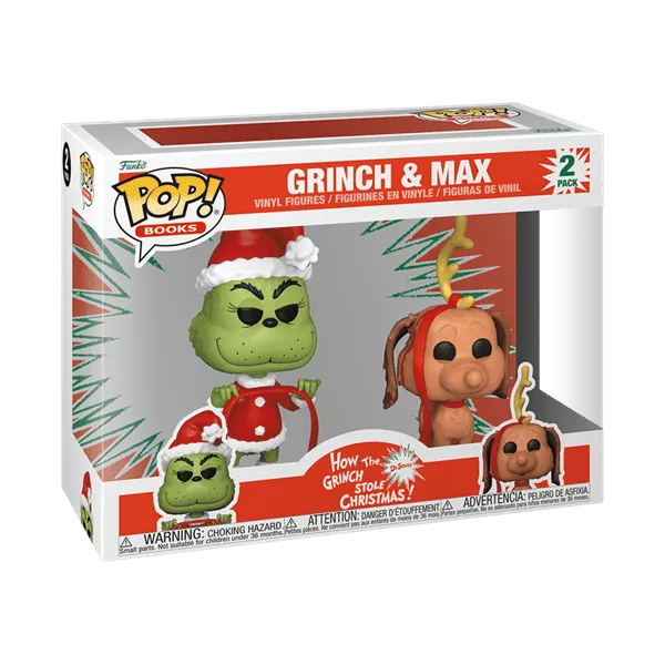 Funko Pop! Books: How The Grinch Stole Christmas - Grinch and Max (2-Pack)