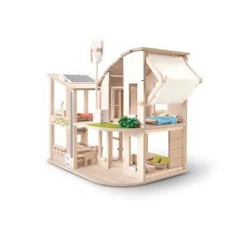 Green Dollhouse With Furniture
