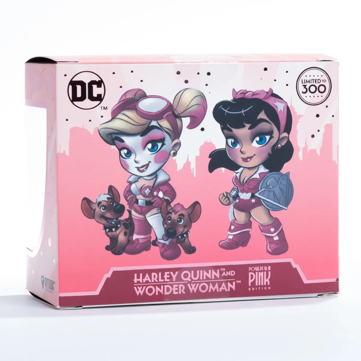 Harley Quinn and Wonder Woman Powerful in Pink Edition DC Lil Bombshells Vinyl Figures (Cryptozoic Exclusive) SOLD OUT!