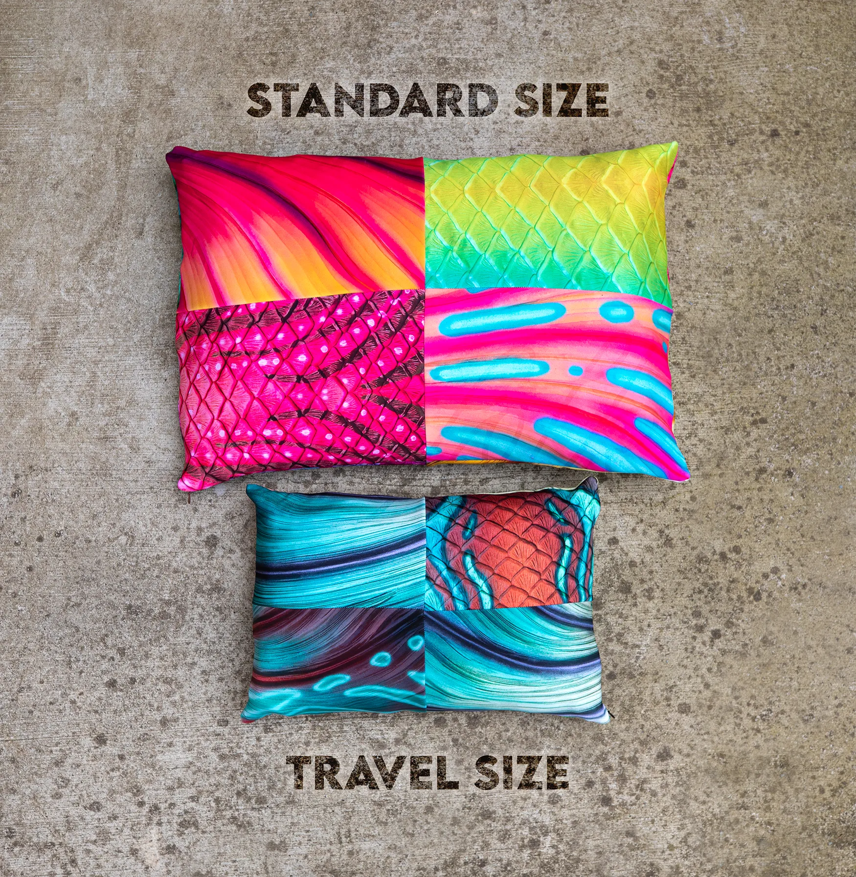 Merbella Mystery Tail Print Standard Pillow