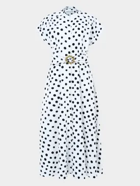 Neesha C Dress in Ivory Polka