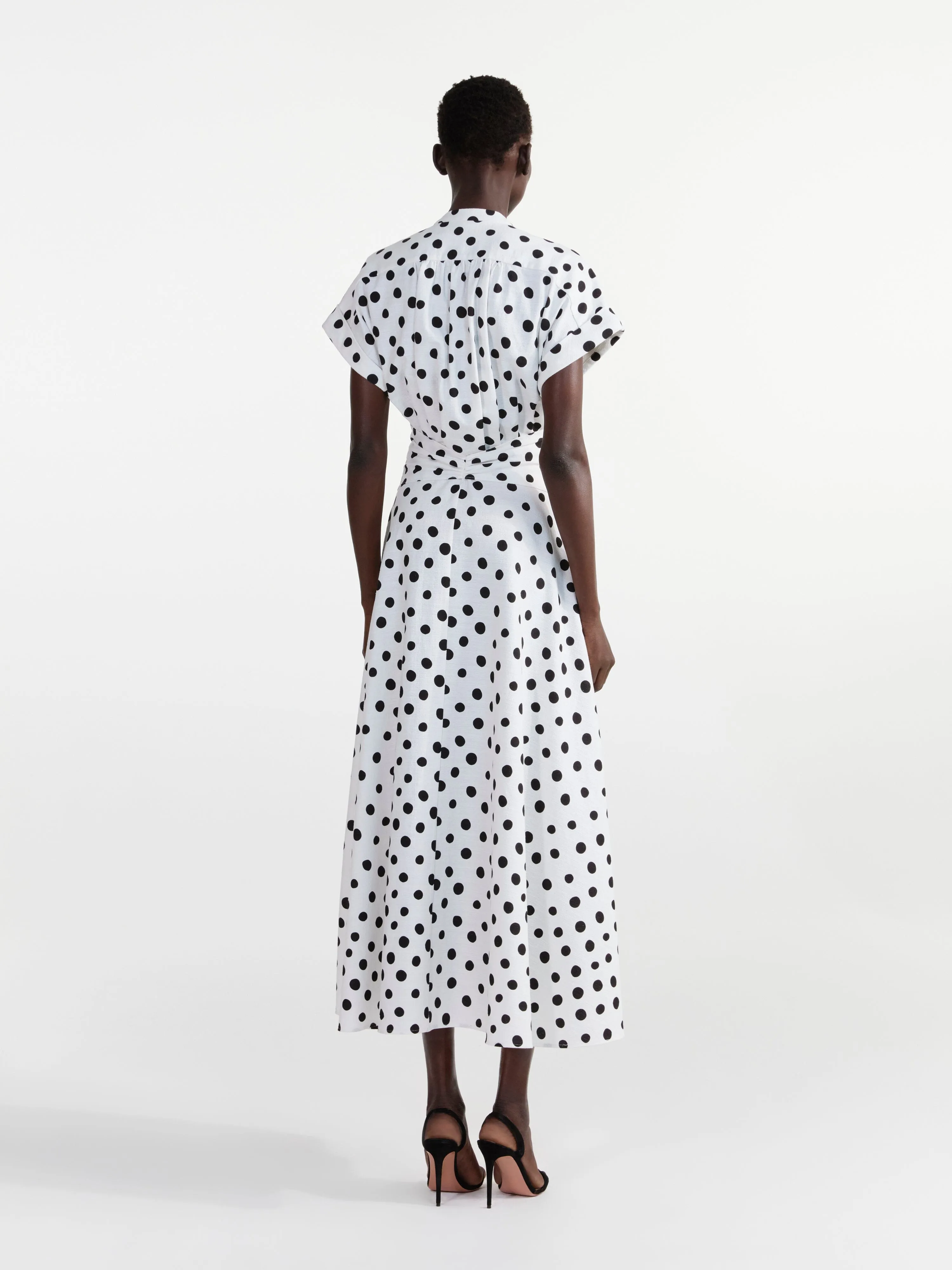 Neesha C Dress in Ivory Polka