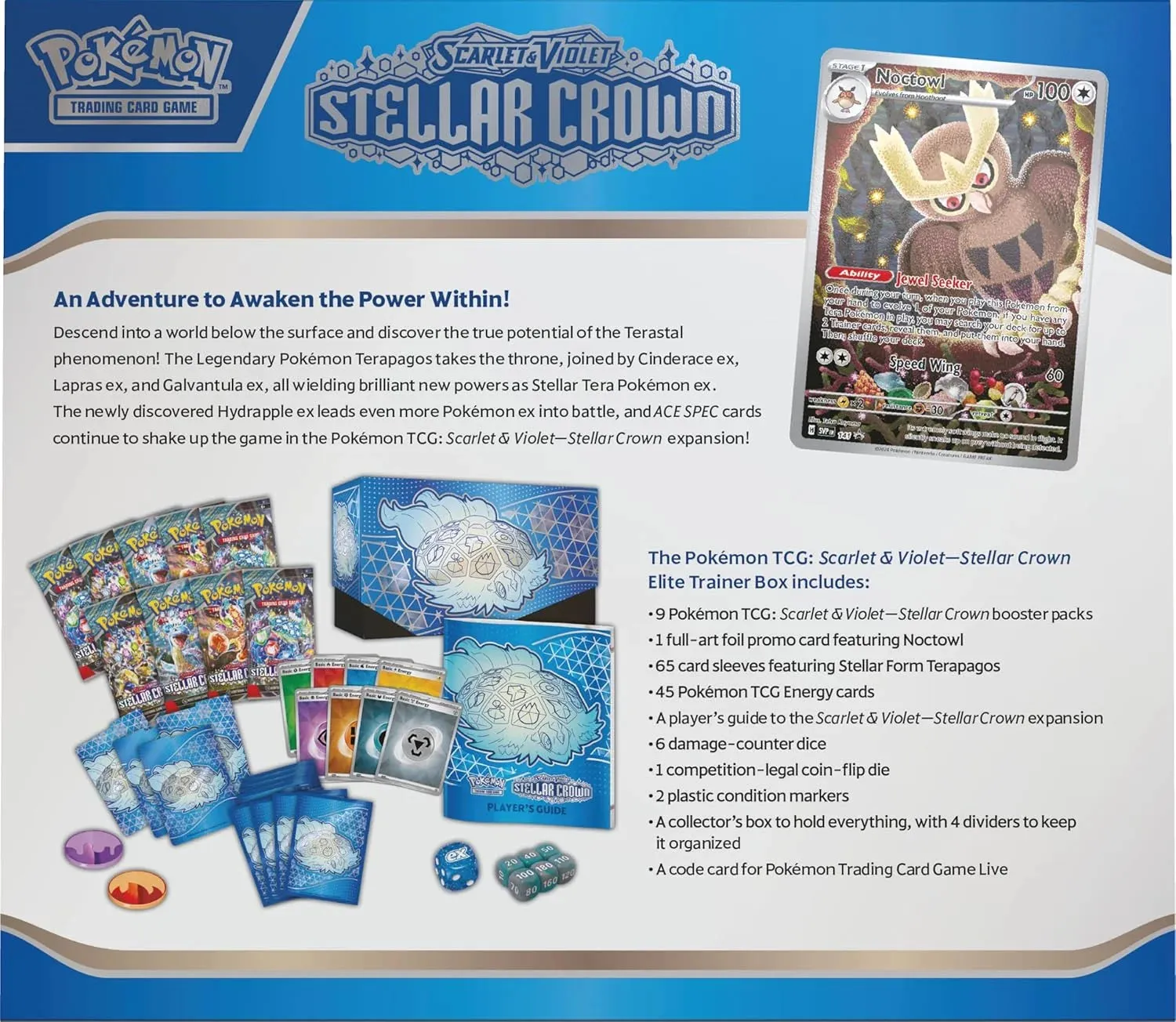 Pokemon Scarlet & Violet 7 Stellar Crown Elite Trainer Box