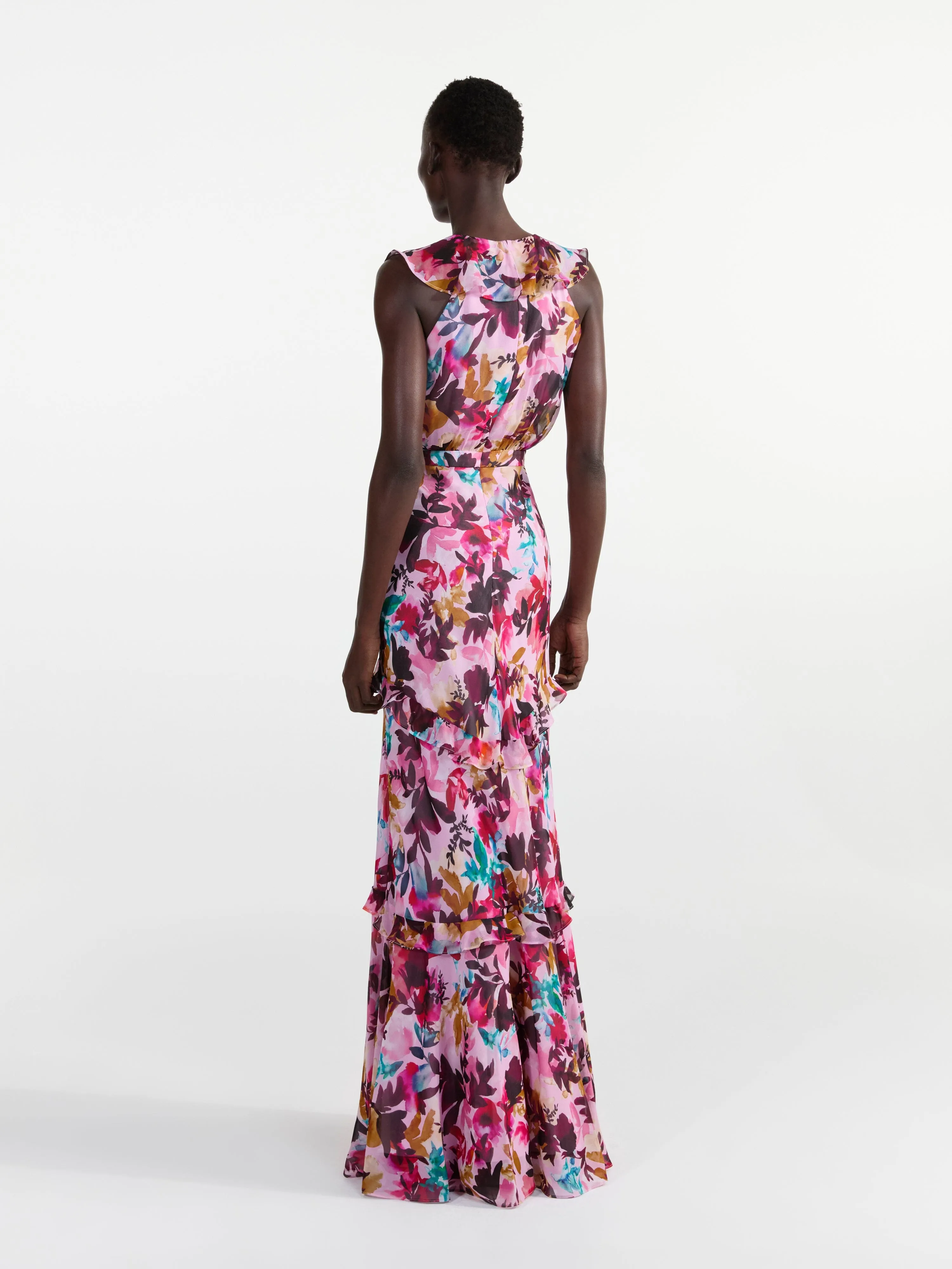Rita Dress in Watercolour Flourish