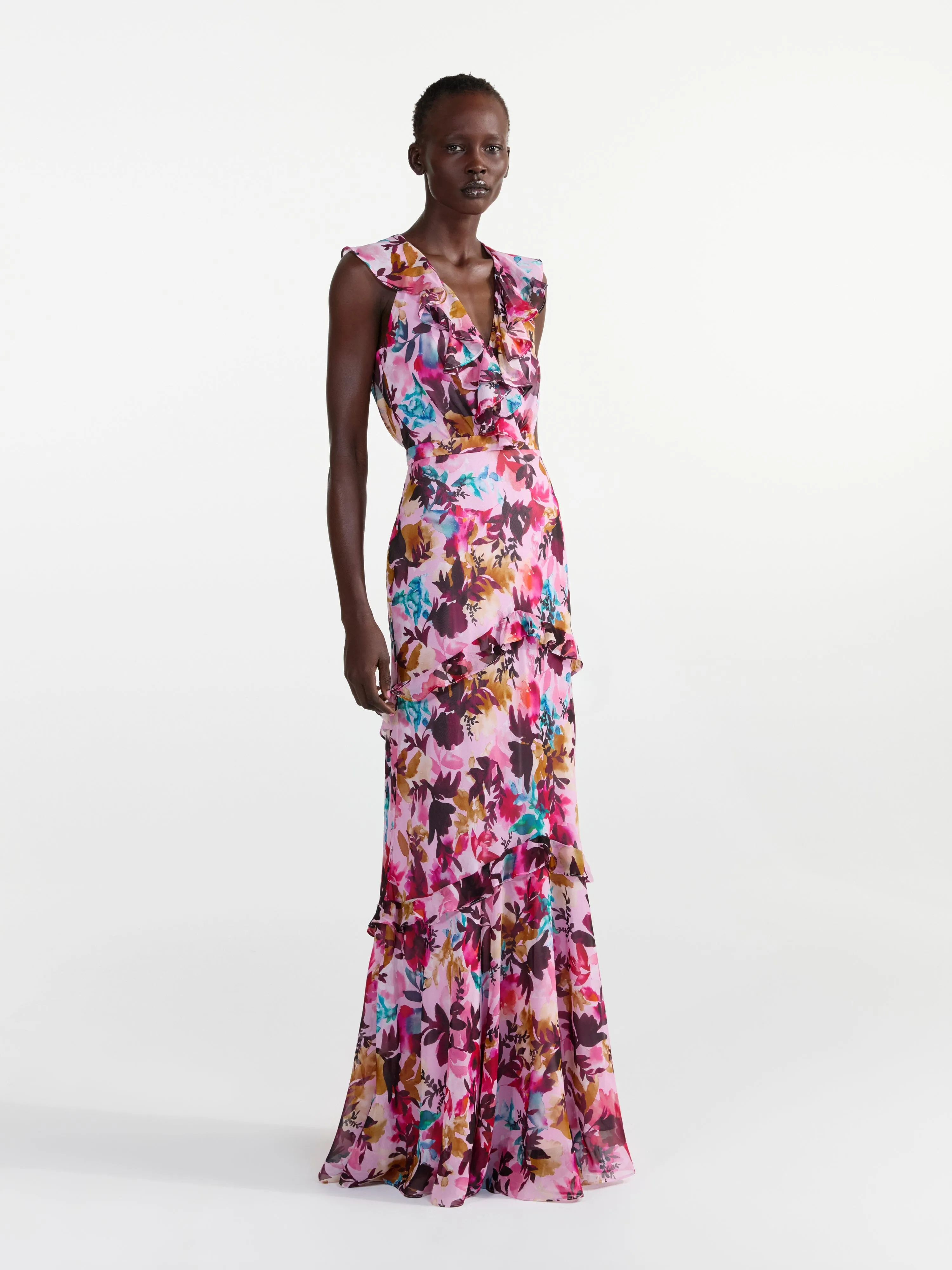 Rita Dress in Watercolour Flourish