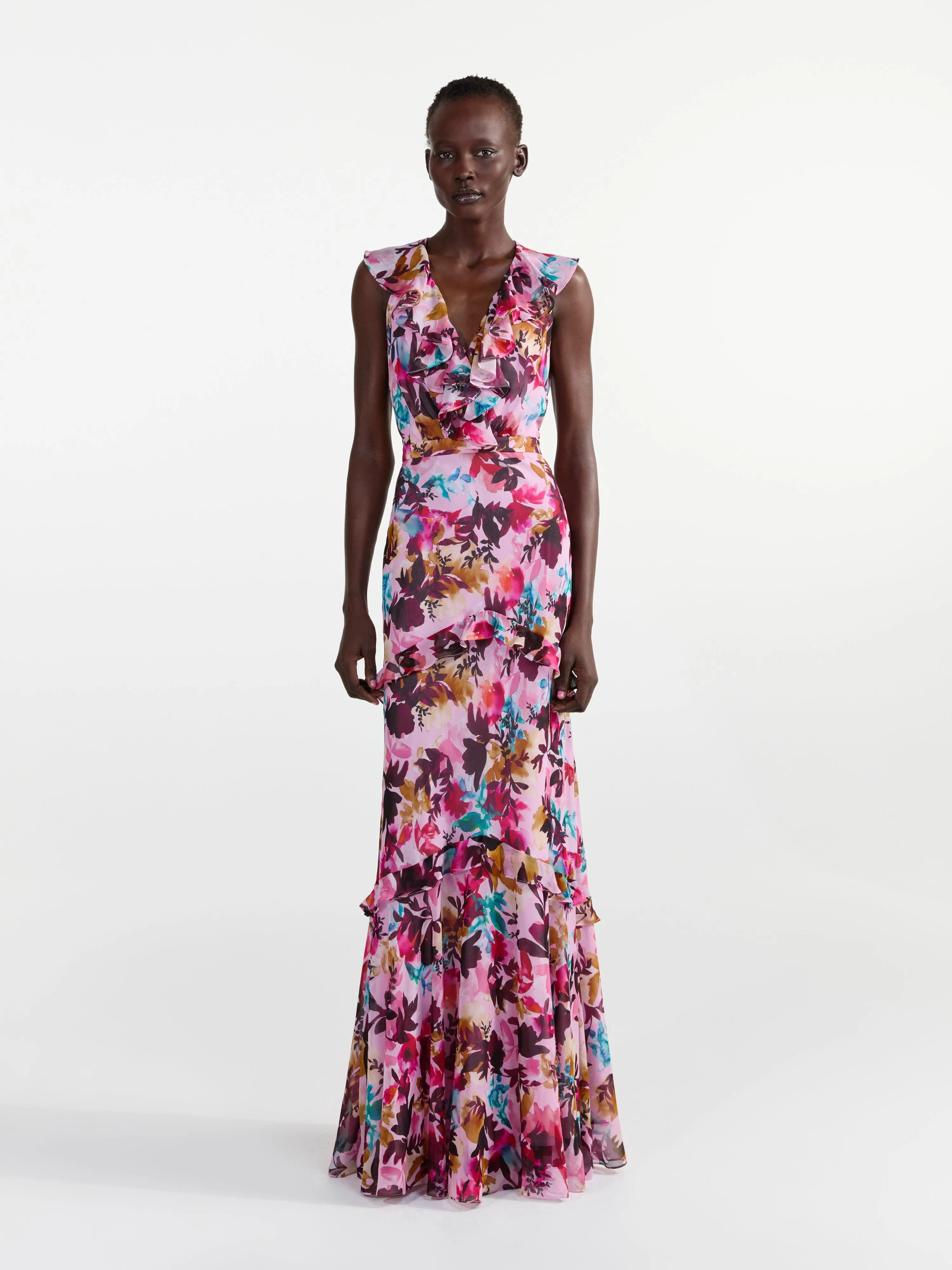 Rita Dress in Watercolour Flourish