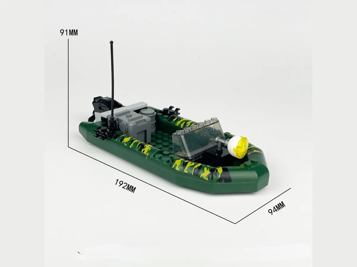 Seal Team With RHIB Landing Boat - Mil-Blox
