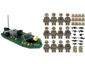 Seal Team With RHIB Landing Boat - Mil-Blox