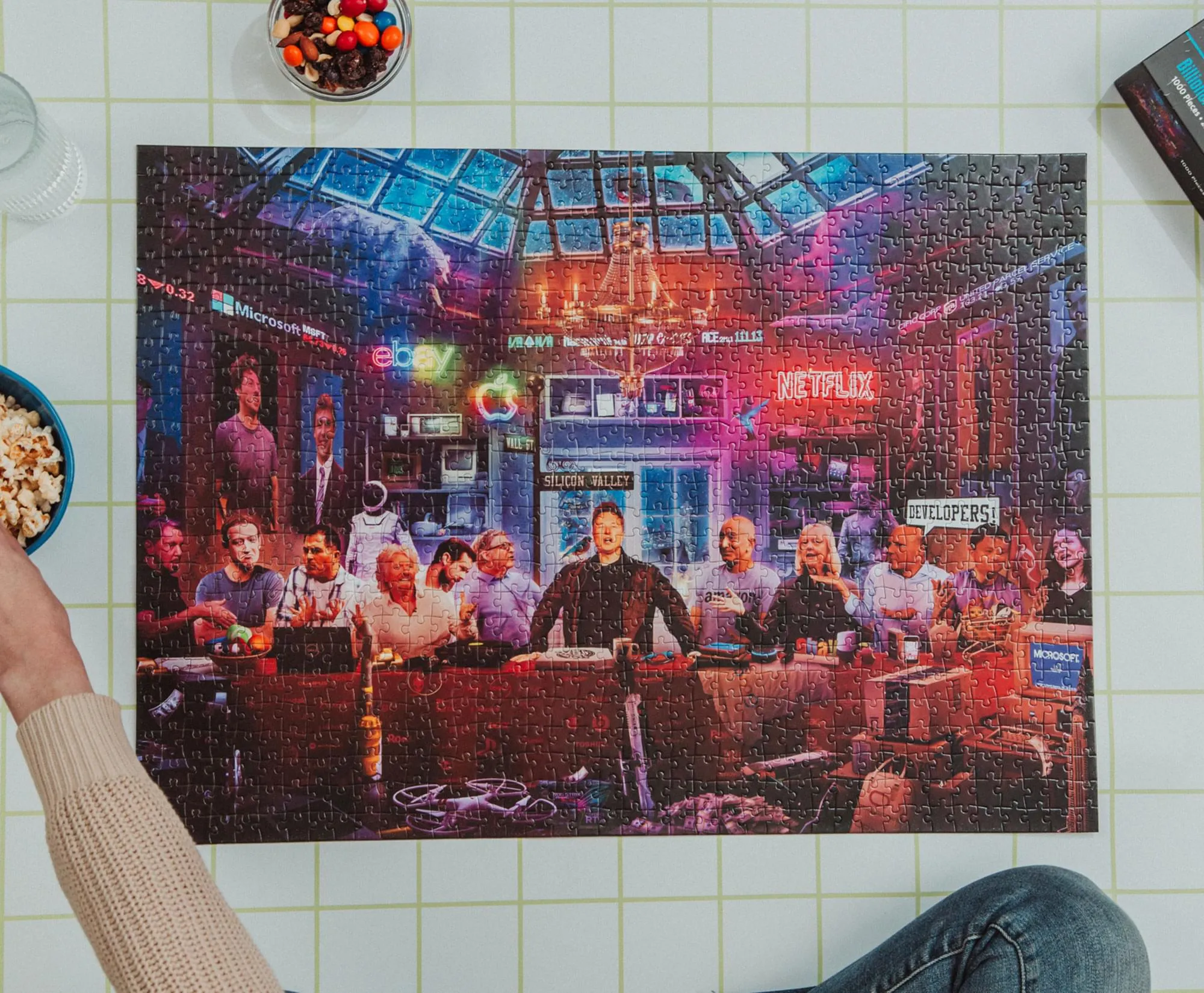 Tech Billionaires 1000-Piece Jigsaw Puzzle By Rachid Lotf | Toynk Exclusive