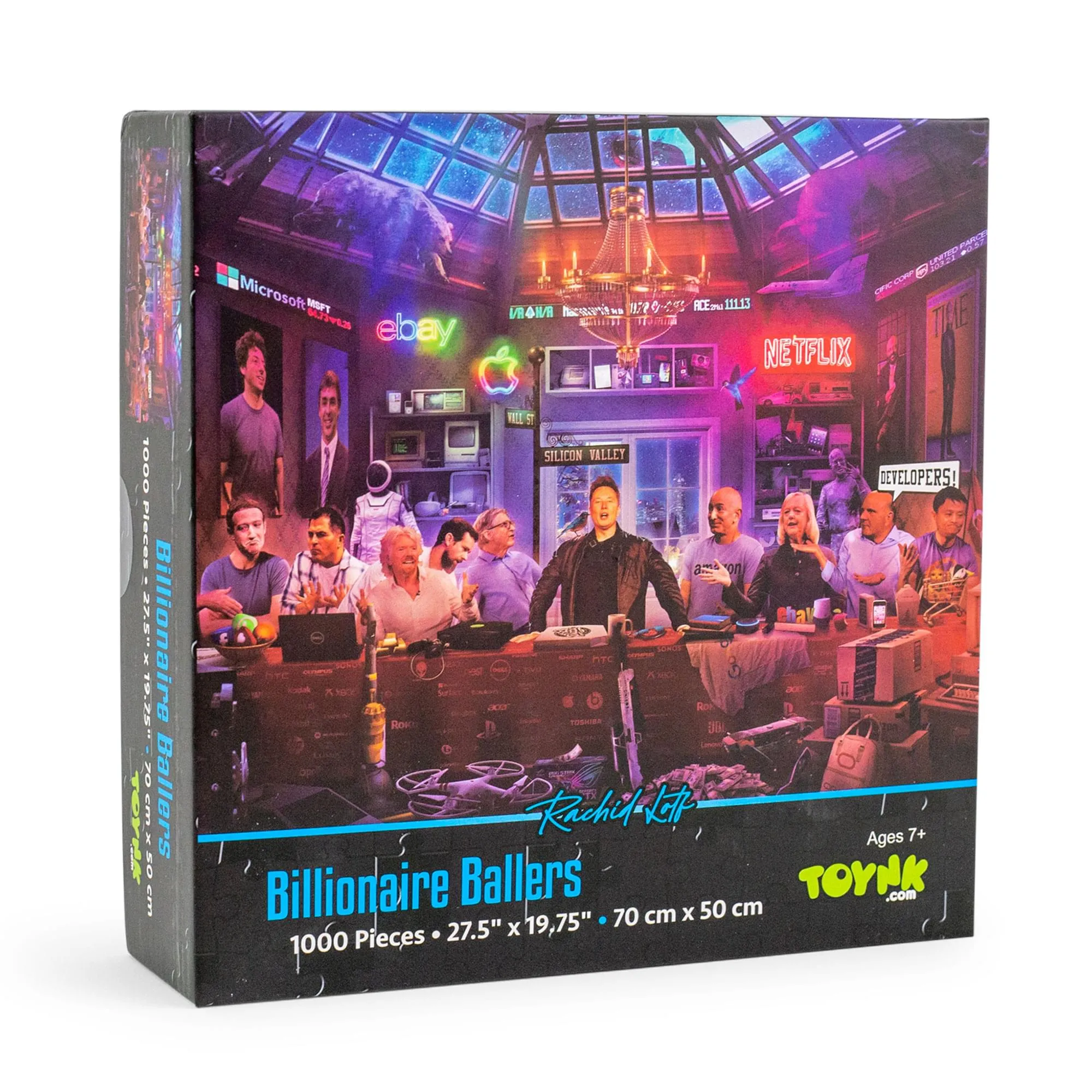 Tech Billionaires 1000-Piece Jigsaw Puzzle By Rachid Lotf | Toynk Exclusive