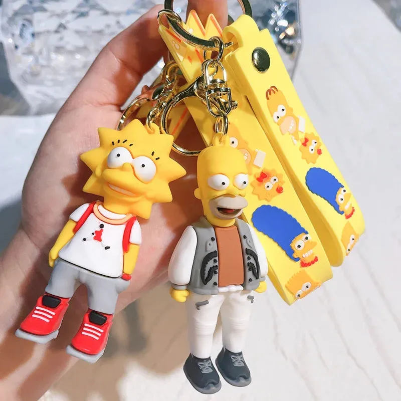 The Simpsons Keychain Cartoon Action Figure