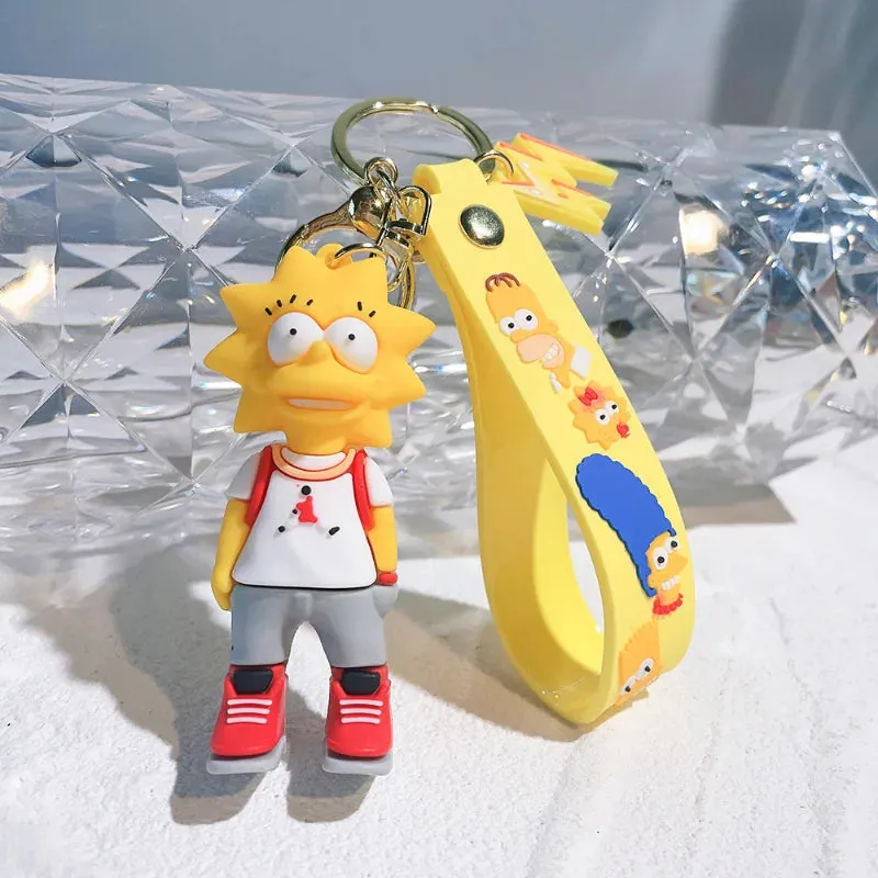 The Simpsons Keychain Cartoon Action Figure