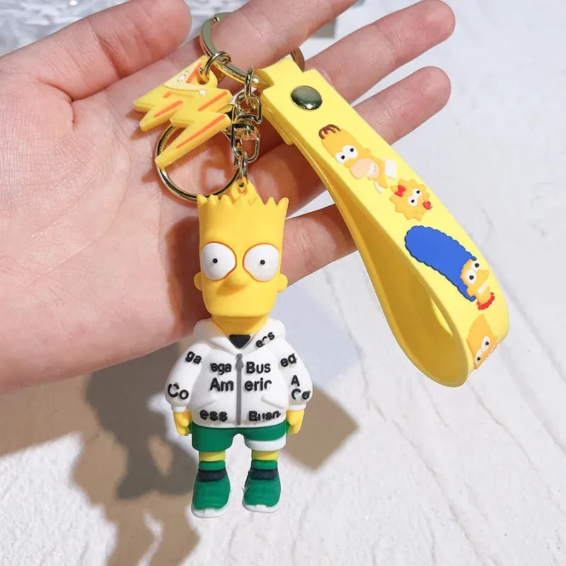 The Simpsons Keychain Cartoon Action Figure