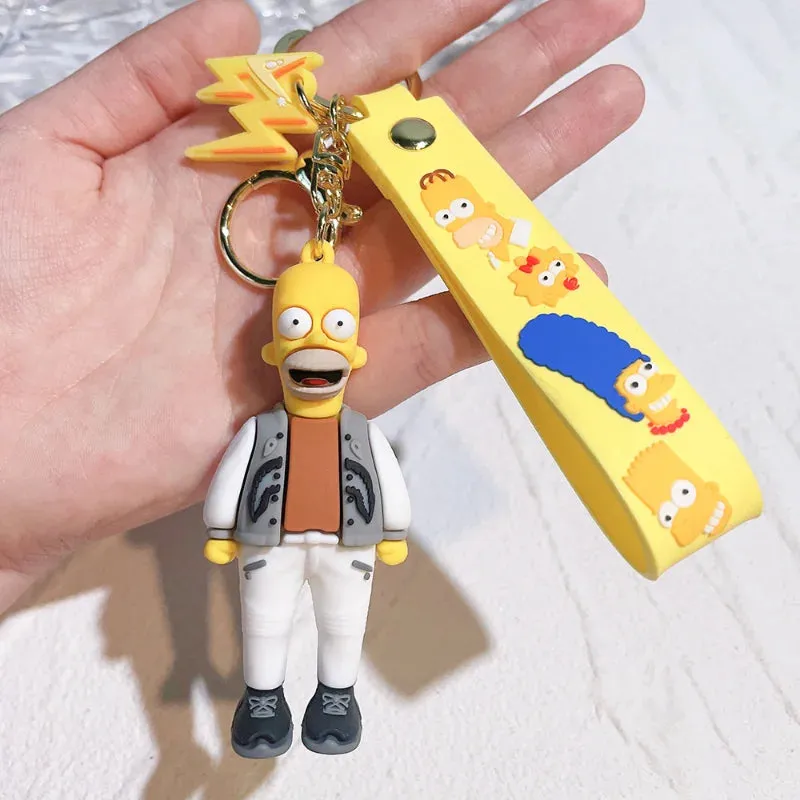 The Simpsons Keychain Cartoon Action Figure
