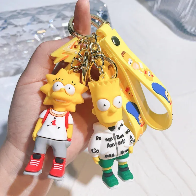 The Simpsons Keychain Cartoon Action Figure