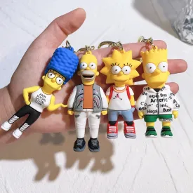 The Simpsons Keychain Cartoon Action Figure