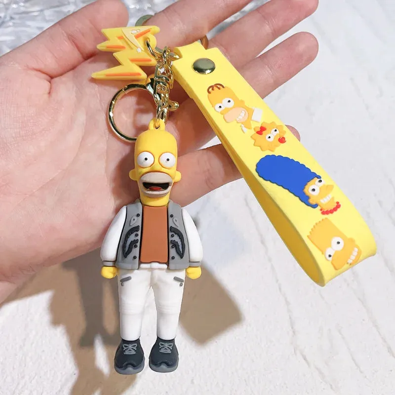 The Simpsons Keychain Cartoon Action Figure
