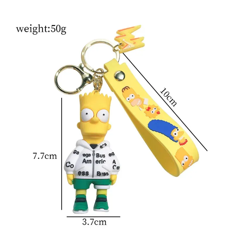 The Simpsons Keychain Cartoon Action Figure