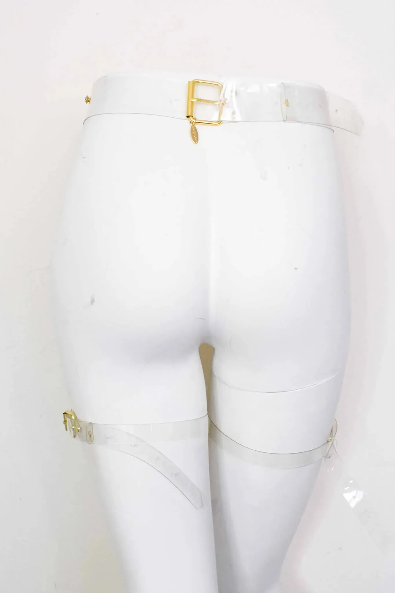 Tina Clear Vinyl Rhinestone Leg Harness