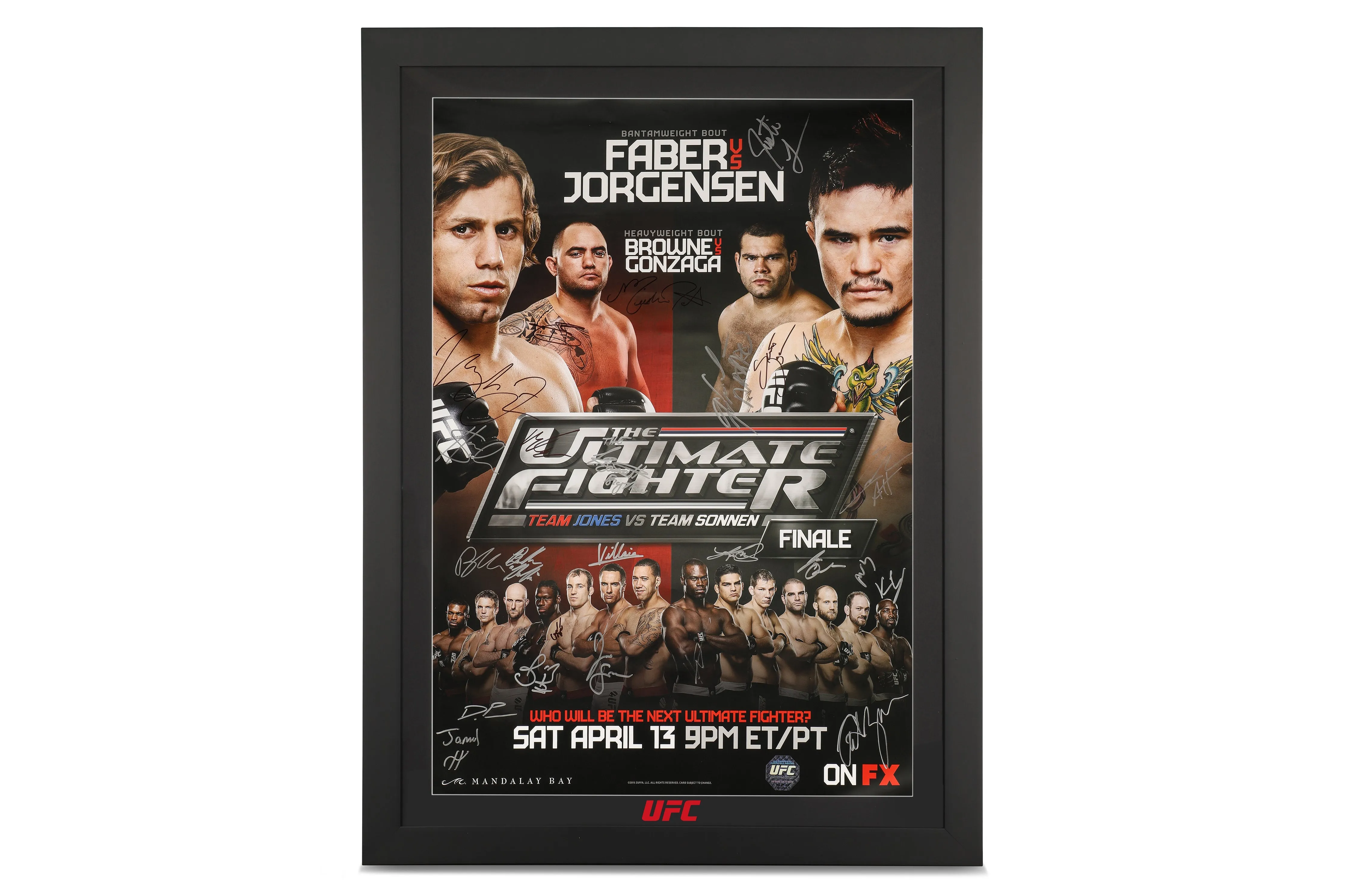 TUF 17: Team Jones vs Team Sonnen 2012 Autographed Event Poster